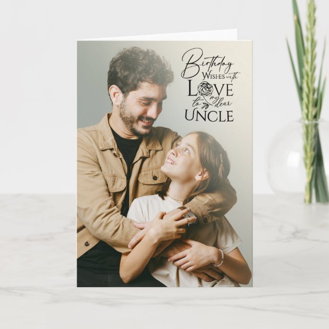 Minimalist Uncle Birthday Gifts Card (Front)