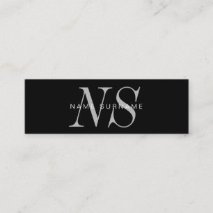 Minimalist Unique Typo Monogram Mini Business Card