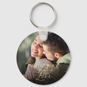 Minimalist Valentine’s Modern Photo Calligraphy Keychain