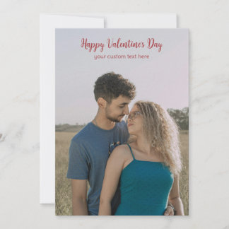 Minimalist Valentine's Day Custom Photo Card