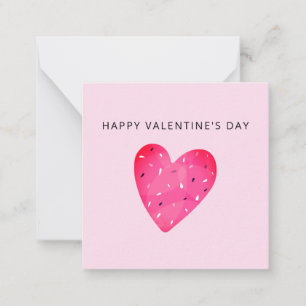 Minimalist Valentines Day Heart Watermelon Love Card