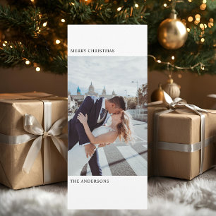 "Minimalist Vertical Christmas Photo Elegant