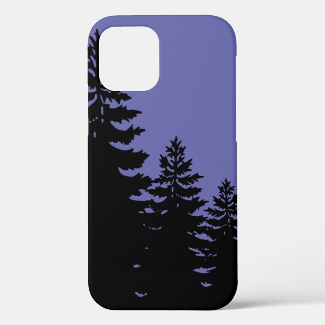 Minimalist very peri pine tree silhouette      Cas Case-Mate iPhone Case (Back)