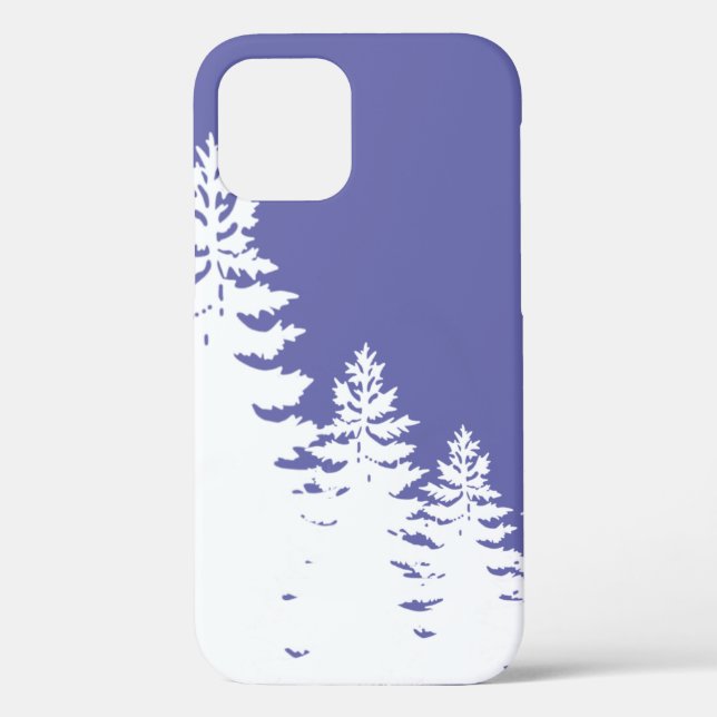 Minimalist very peri pine tree silhouette      Case-Mate iPhone case (Back)