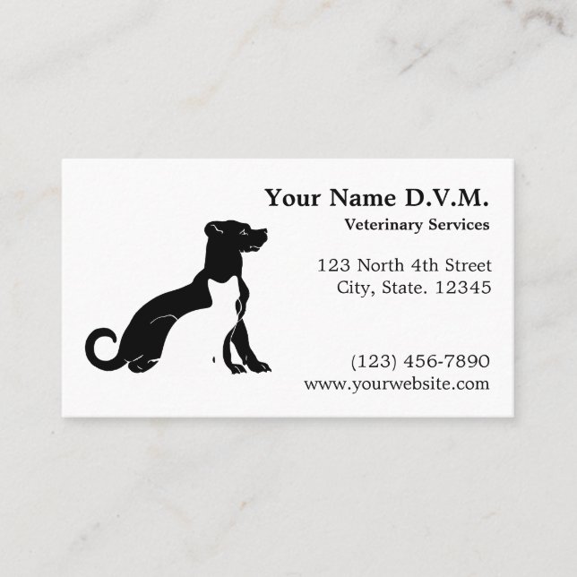 Minimalist Veterinarian Appointment Card (Front)