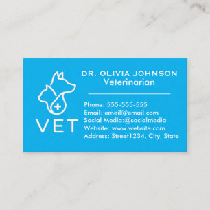 Minimalist Veterinary Customizable Business Card