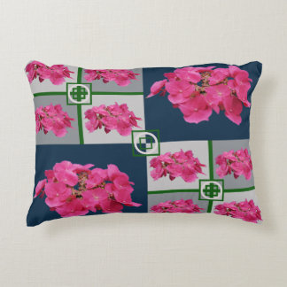 Minimalist Vibrant Hydrangea Blossom Photo Collage Accent Pillow
