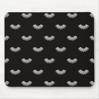 Minimalist vintage black and white dissent collar mouse pad