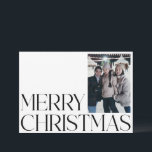 Minimalist Vintage Black White Two Photo Christmas Holiday Card<br><div class="desc">Minimalist Vintage Black White Two Photo Christmas Holiday Card</div>