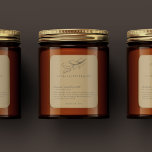 Minimalist Vintage Candle Label<br><div class="desc">Minimalist design in black lettering and creamy/kraft paper colour for personalized candle labels. Personalize this design for your candle business!</div>