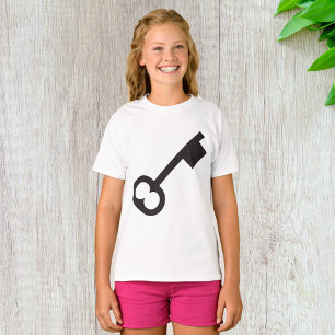 Minimalist Vintage Key Silhouette  T-Shirt