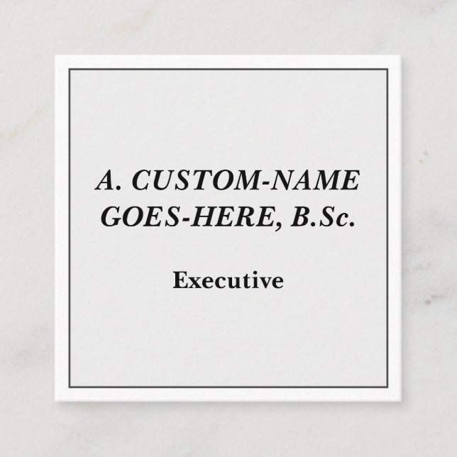 Minimalist, Vintage, Professional Business Card (Front)