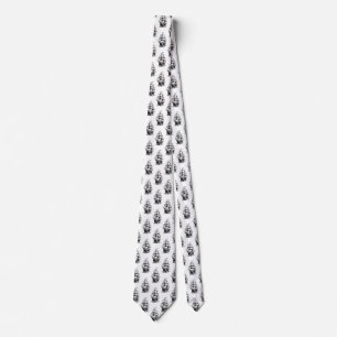 Minimalist Vintage Sailing Ship Pattern Design  Tie