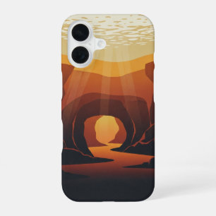 Minimalist Vintage Submarine Grotto iPhone 16 Case