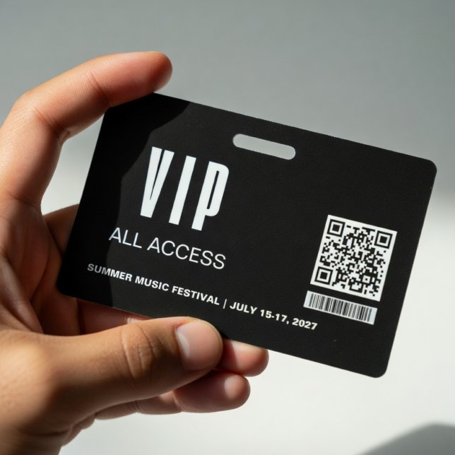 Minimalist VIP All Access Pass Badge Template  (Creator Uploaded)
