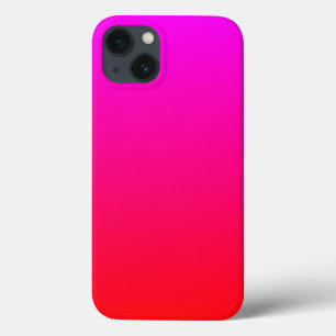 Minimalist Vivid Magenta to Red Gradient iPhone 13 Case