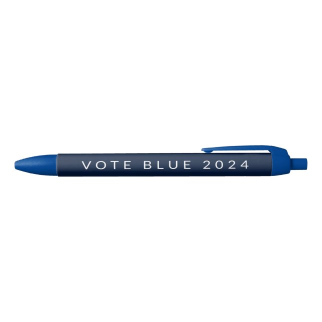 Minimalist Vote Blue Kamala Harris 2024 Blue Ink Pen (Top)
