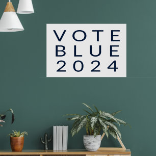 Minimalist Vote Blue Kamala Harris 2024 Poster