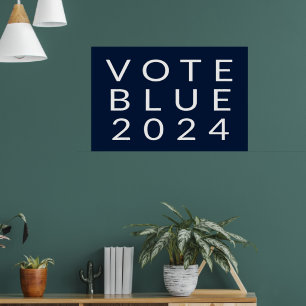 Minimalist Vote Blue Kamala Harris 2024 Poster