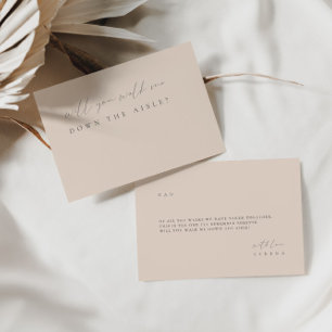 Minimalist Walk Me Down The Aisle Proposal Card