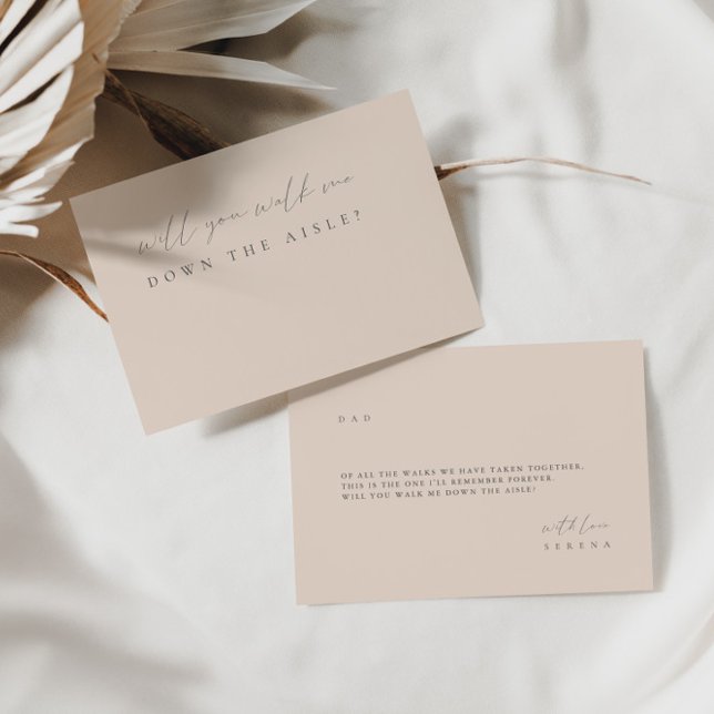 Minimalist Walk Me Down The Aisle Proposal Card (Creator Uploaded)