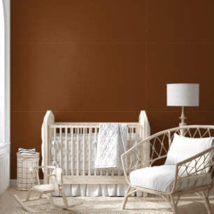 Minimalist Walnut Brown Dark Plain Custom Colour Wallpaper