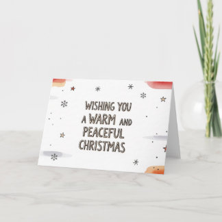 Minimalist Warm and Peaceful Christmas Lettering A Holiday Card