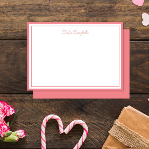 Minimalist warm muted pink, 2 Borders, signature Card