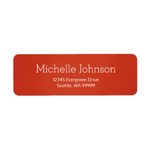 Minimalist Warm Red Grainy Return Address