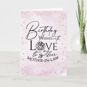 Minimalist Watercolor Birthday Card Mother In Law