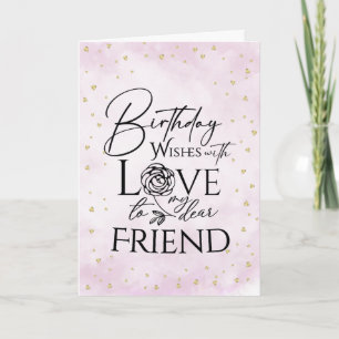 Minimalist Watercolor Birthday Typography Photo Ca Card