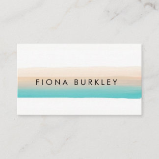 Minimalist Watercolor Brush Stroke Business Card