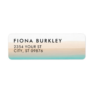 Minimalist Watercolor Brush Stroke Return Label