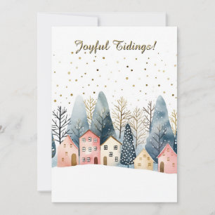 Minimalist Watercolor Christmas SeasonHoliday Card