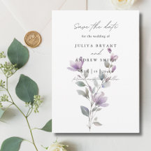 Minimalist watercolor floral wedding