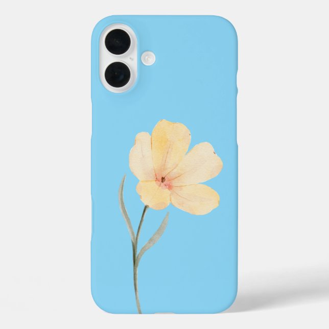 Minimalist Watercolor flower iPad case (Back)