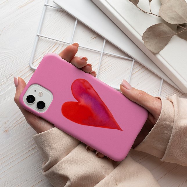 Minimalist watercolor heart Case-Mate iPhone case (Creator Uploaded)