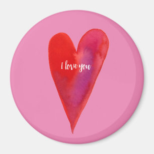 Minimalist watercolor heart  magnet