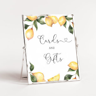 Minimalist watercolor lemons Cards and gifts Poster