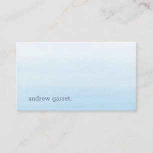 Minimalist Watercolor Sky Blue  Business Card