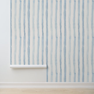 Minimalist Watercolor Stripes boy wallpaper