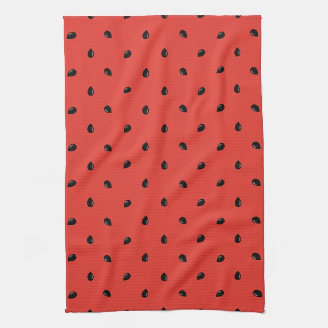Minimalist Watermelon Seed Pattern Kitchen Towel (Vertical)