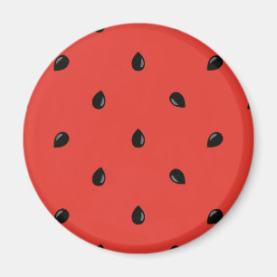 Minimalist Watermelon Seed Pattern Magnet
