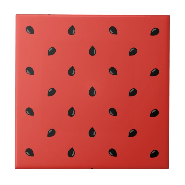 Minimalist Watermelon Seed Pattern Tile (Front)