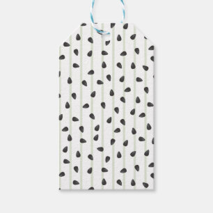 Minimalist Watermelon Seeds and Stripes Summer Wra Gift Tags