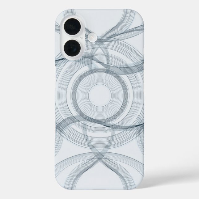 Minimalist Wave Interference Pattern Case-Mate iPhone Case (Back)