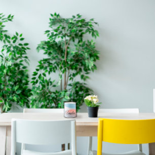 Minimalist wave pastel blue coral with name coffee mug
