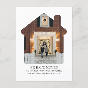 Minimalist We Have Moved New Home Photo Moving Postcard