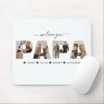 Minimalist We Love You PAPA Photo Collage Mouse Pad<br><div class="desc">Minimalist We Love You PAPA Photo Collage Mouse Pad</div>