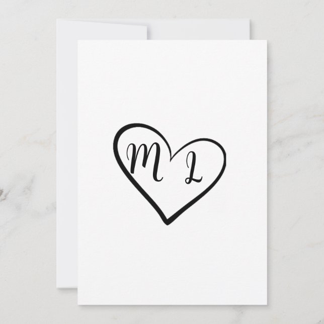 Minimalist "We Said Yes" Wedding Invitation (Back)